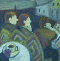 Les Amis, Oil on Canvas