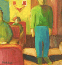 Bar daytime, Oil on Canvas