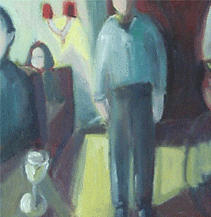 Bar, 9eme, Oil on canvas