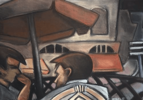 Le Depart, Paris, 70cm x 50cm