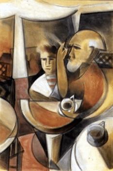 Pere et FIls, Pastel, 50cm x 70cm