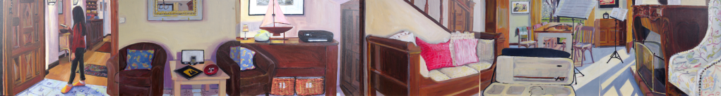 Séjour, Acrylic on Canvas, 33cm x 280cm (7 panels)