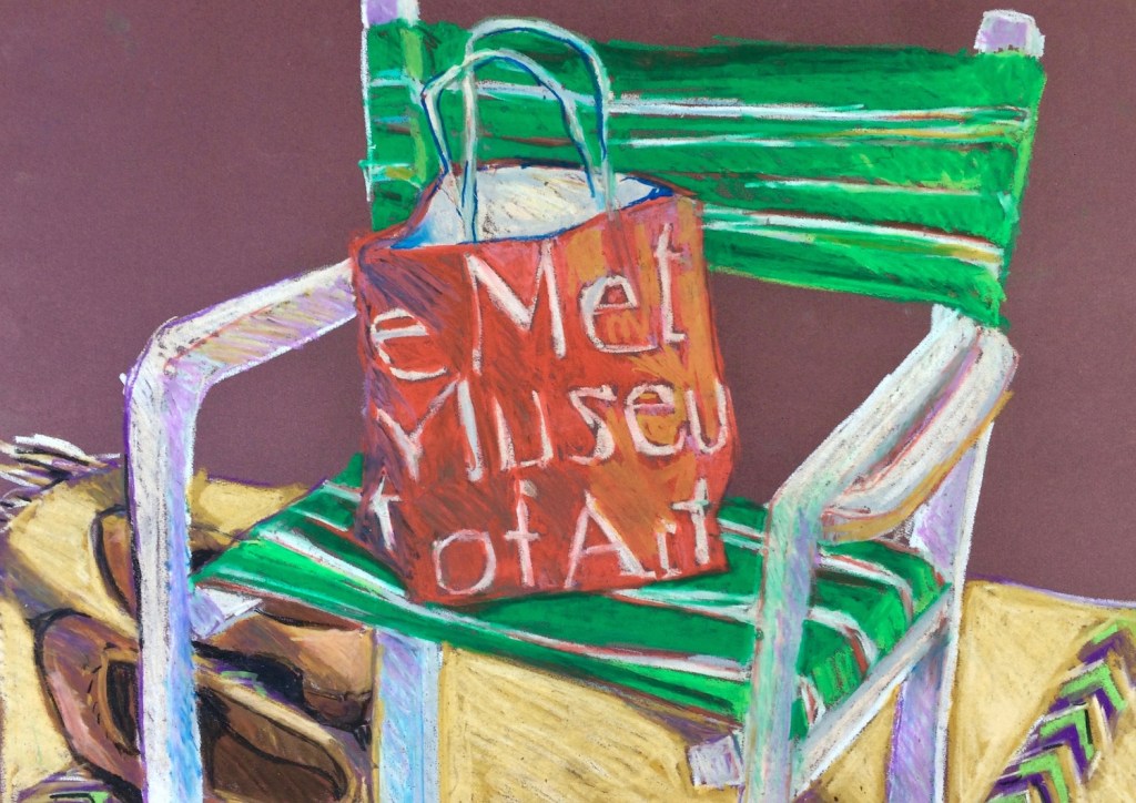 The Met, Oil pastel 70cm x 50cm